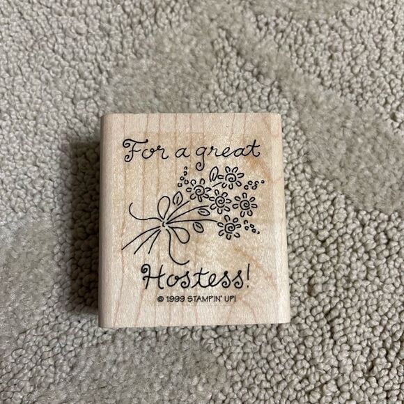 Stampin’ Up! 1999 For a Great Hostess Rubber Stamp Business Memos - Picture 2 of 2
